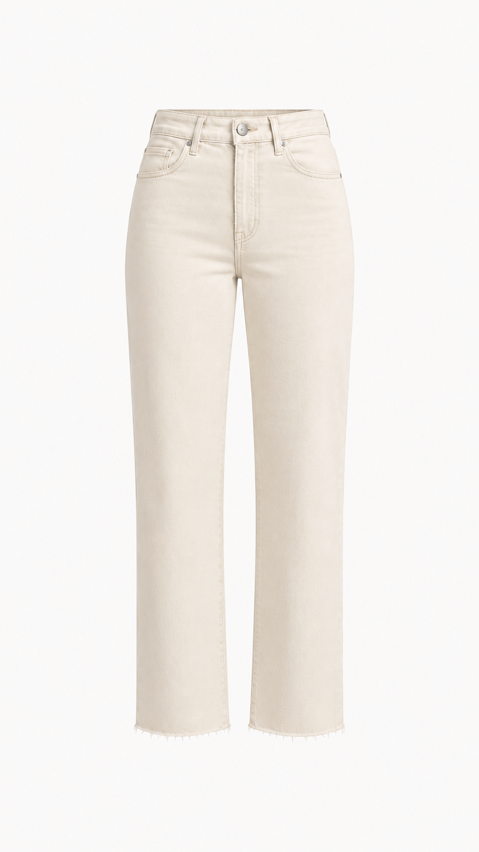 Kesik Paça Krem Jean