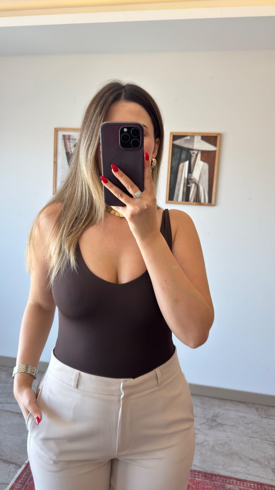 Lura Kahve Bodysuit