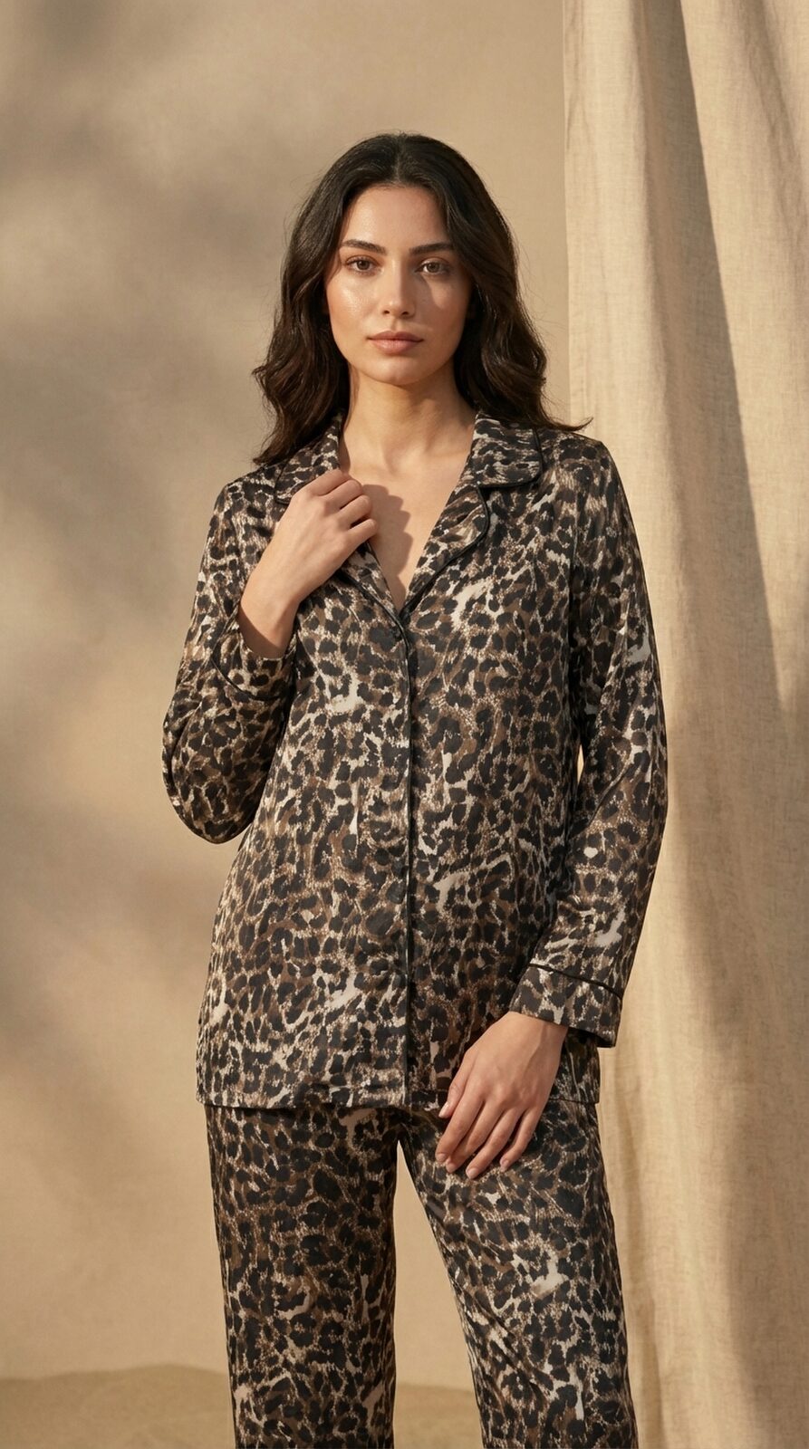 Wild Elegance Saten Gecelik