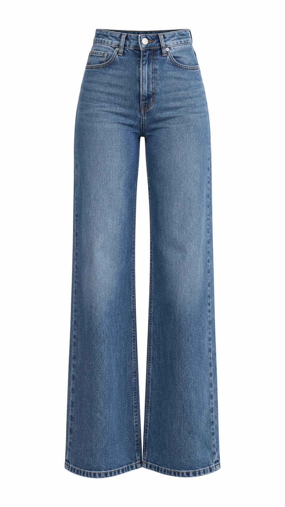 Yüksek Bel Wide Leg Jean – Mavi