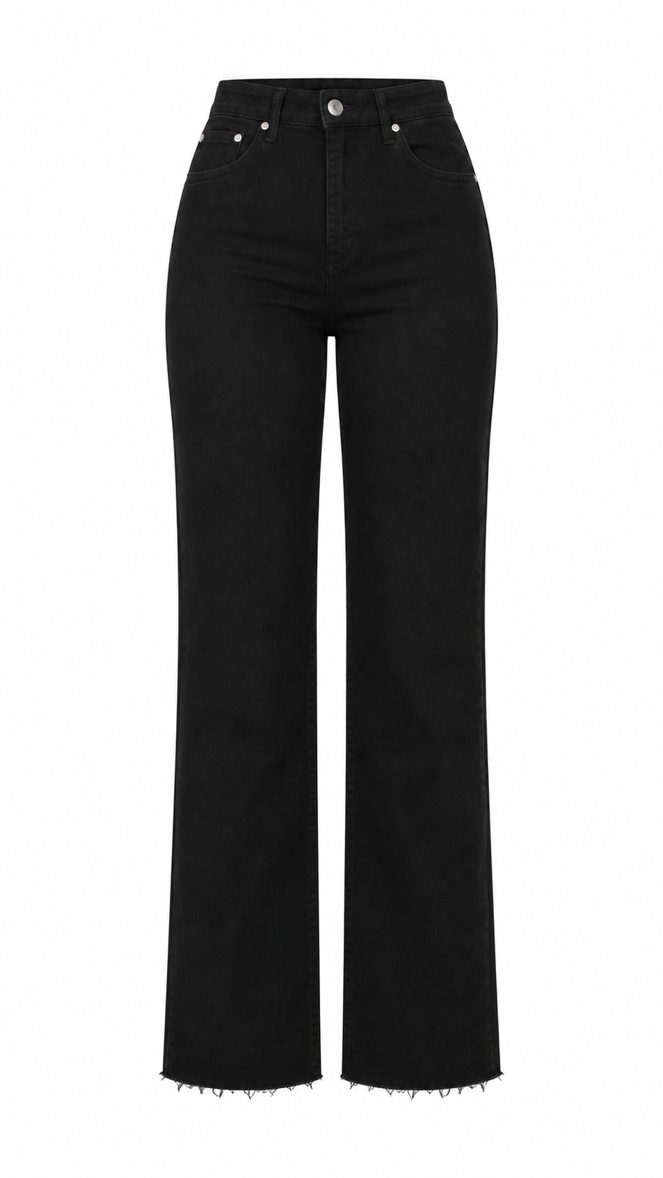 Yüksek Bel Wide Leg Jean – Siyah